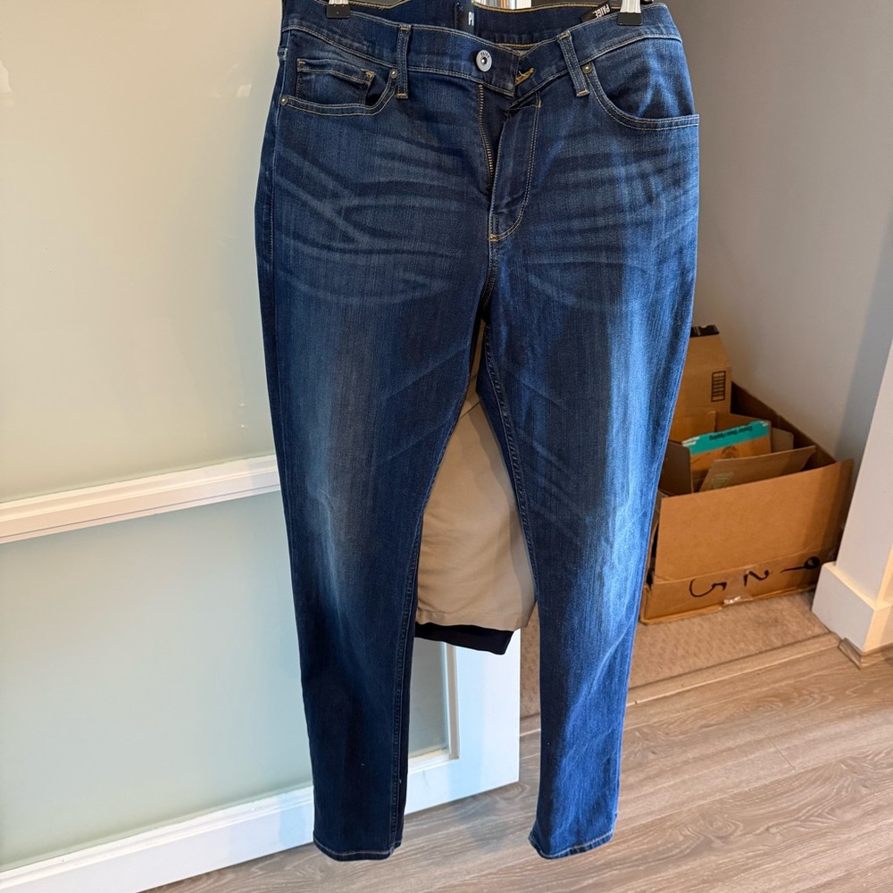 Men’s PAIGE Lennox Slim Fit Jeans with Gold Stitching
Size 33/34
Great condition